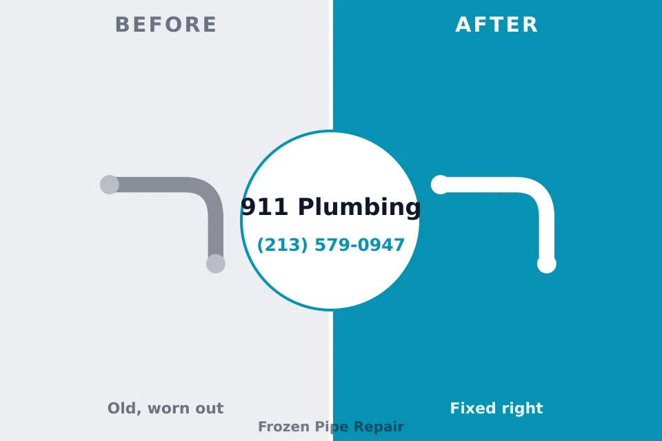 Before and after: plumbing repair Reynolds Heights, PA